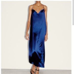 ZARA NAVY SLIP DRESS
